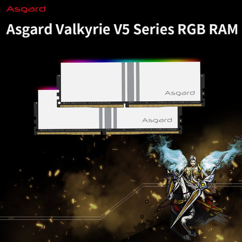 Asgard RGB RAM DDR4 Memory 8GBx2 16GBx2 3200MHz 3600MHz Valkyrie V5 Series Polar White Overclocking Performance for Desktop