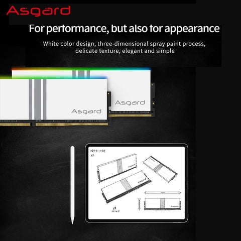 Asgard RGB RAM DDR4 Memory 8GBx2 16GBx2 3200MHz 3600MHz Valkyrie V5 Series Polar White Overclocking Performance for Desktop