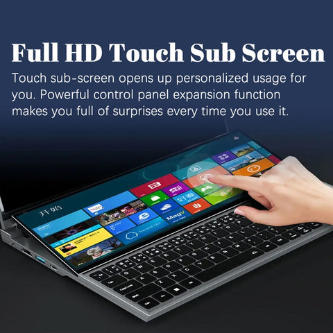 New Arrivals Dual Screen Laptop Core i7 10th Generation Touch Screen Gaming Laptop PC Portable Notebook Computer Crelander