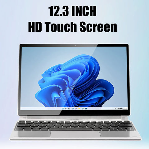 CRELANDER 2 In 1 Laptop 12.3 Inch 3K Touch Screen 12GB RAM 512GB SSD Intel J4125 Windows 11 Tablet Pc Portable Notebook Computer