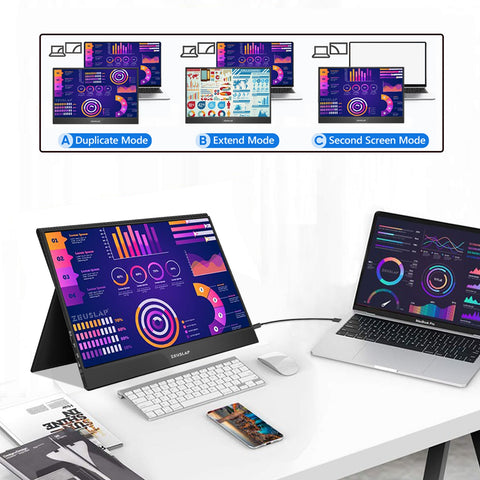 ZEUSLAP 15.6inch Touch Panel Portable Monitor USB Type-C HDMI Compatible Computer Touch Monitor for ps4/switch/xbox