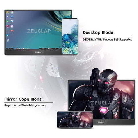 ZEUSLAP 15.6inch Touch Panel Portable Monitor USB Type-C HDMI Compatible Computer Touch Monitor for ps4/switch/xbox